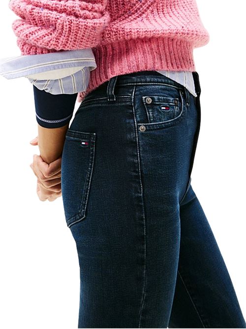 Jeans Sylvia skinny fit a campana e vita alta Tommy Jeans | DW0DW218251BK